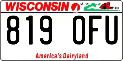 WI license plate 819OFU