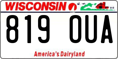 WI license plate 819OUA