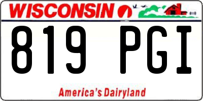 WI license plate 819PGI
