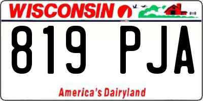 WI license plate 819PJA