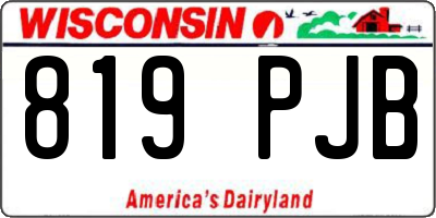 WI license plate 819PJB