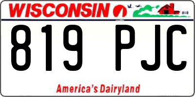 WI license plate 819PJC
