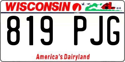 WI license plate 819PJG