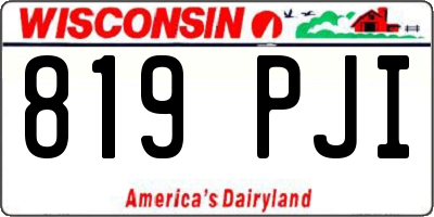 WI license plate 819PJI