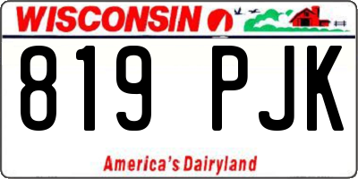 WI license plate 819PJK