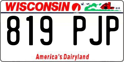 WI license plate 819PJP