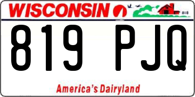 WI license plate 819PJQ