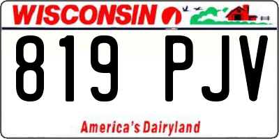 WI license plate 819PJV