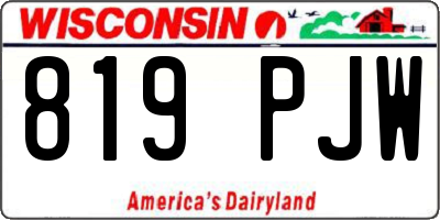 WI license plate 819PJW