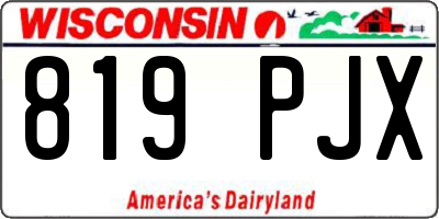WI license plate 819PJX