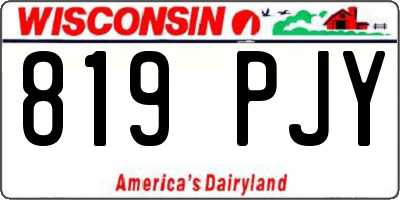 WI license plate 819PJY