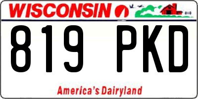 WI license plate 819PKD