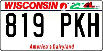 WI license plate 819PKH