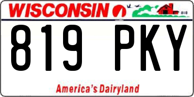 WI license plate 819PKY