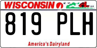 WI license plate 819PLH