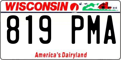 WI license plate 819PMA