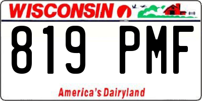 WI license plate 819PMF