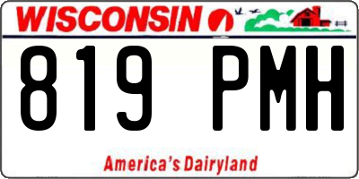 WI license plate 819PMH