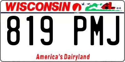 WI license plate 819PMJ