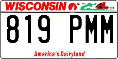 WI license plate 819PMM