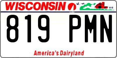 WI license plate 819PMN