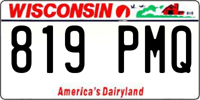 WI license plate 819PMQ