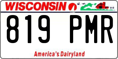 WI license plate 819PMR