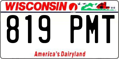 WI license plate 819PMT