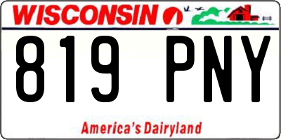 WI license plate 819PNY