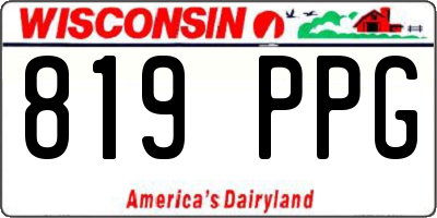 WI license plate 819PPG