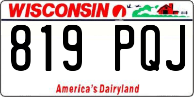 WI license plate 819PQJ