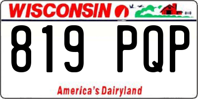 WI license plate 819PQP