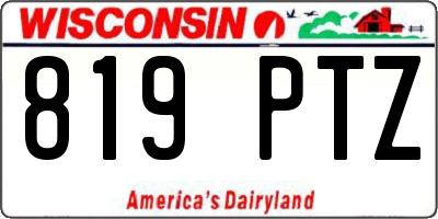 WI license plate 819PTZ