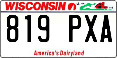 WI license plate 819PXA