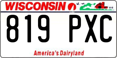 WI license plate 819PXC
