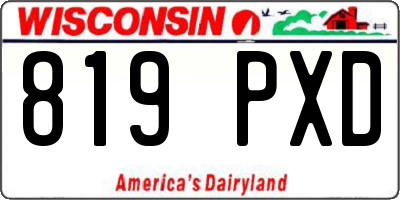 WI license plate 819PXD