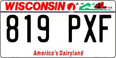 WI license plate 819PXF