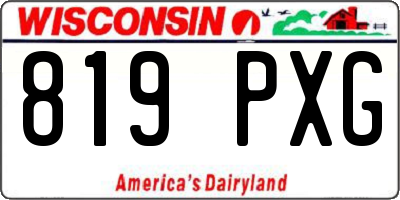 WI license plate 819PXG