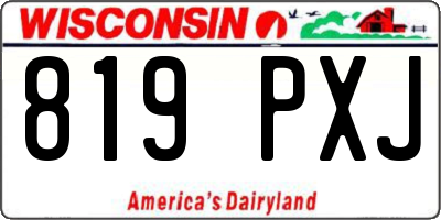 WI license plate 819PXJ