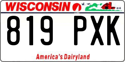 WI license plate 819PXK