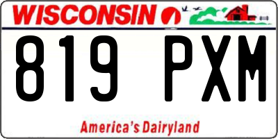 WI license plate 819PXM
