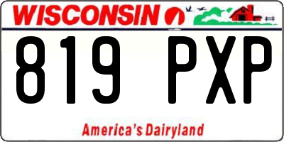 WI license plate 819PXP
