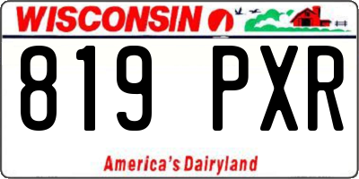WI license plate 819PXR