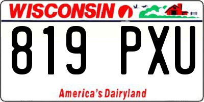WI license plate 819PXU