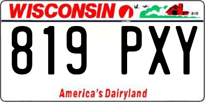 WI license plate 819PXY