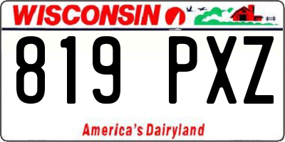 WI license plate 819PXZ