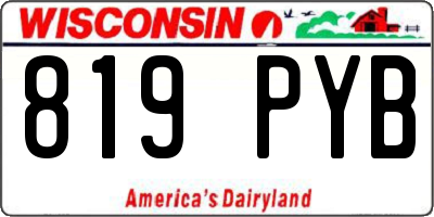 WI license plate 819PYB