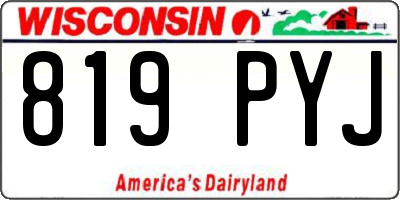WI license plate 819PYJ
