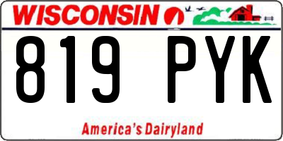 WI license plate 819PYK
