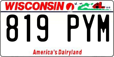 WI license plate 819PYM